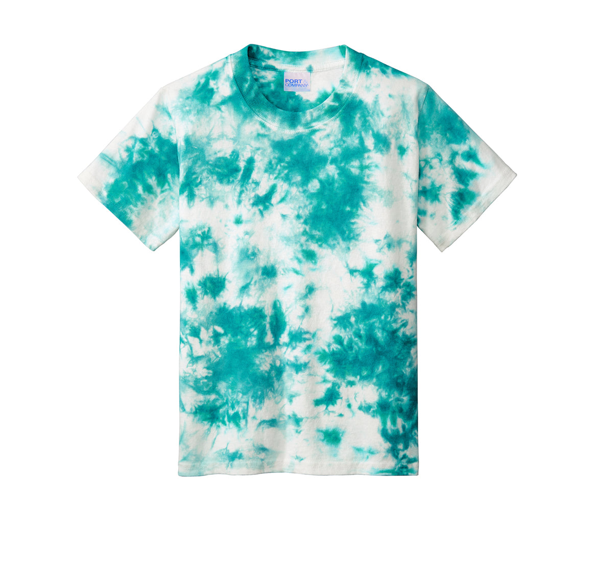 White and Teal Tie Dye T-Shirt Youth