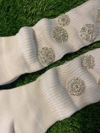 Jeweled Slouch Socks